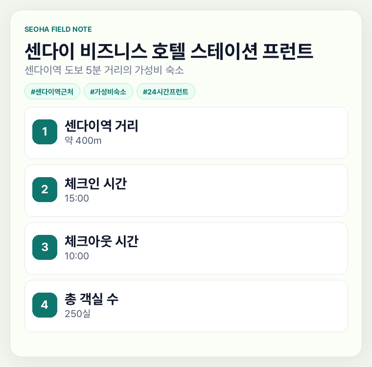 센다이 비즈니스 호텔 스테이션 프런트