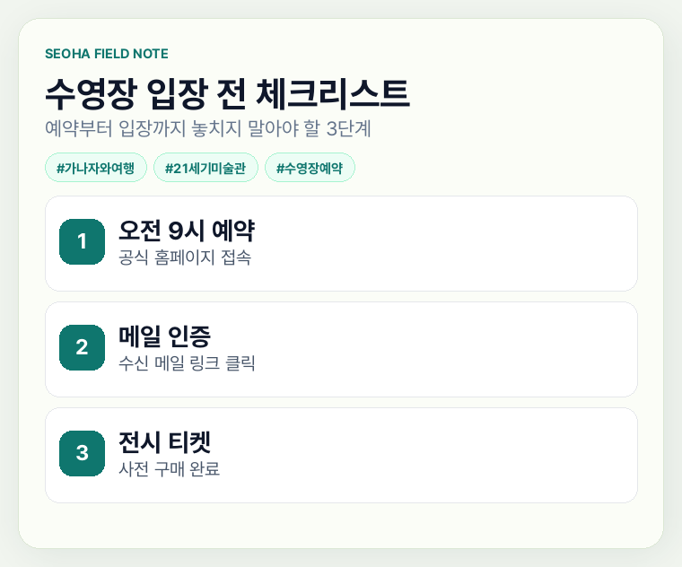 수영장 입장 전 체크리스트