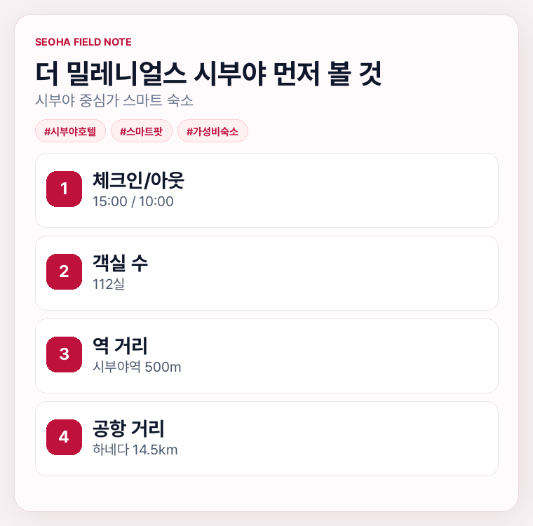 더 밀레니얼스 시부야 먼저 볼 것