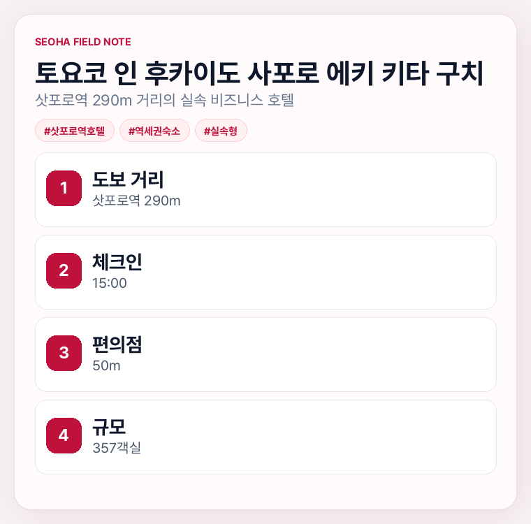 토요코 인 후카이도 사포로 에키 키타 구치