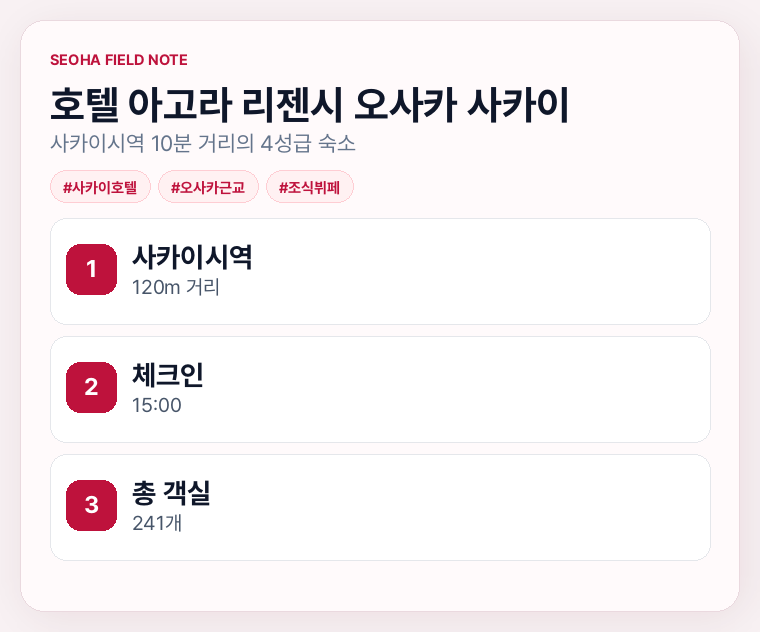 호텔 아고라 리젠시 오사카 사카이