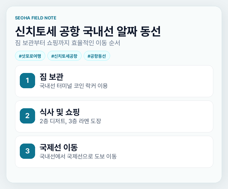 신치토세 공항 국내선 알짜 동선