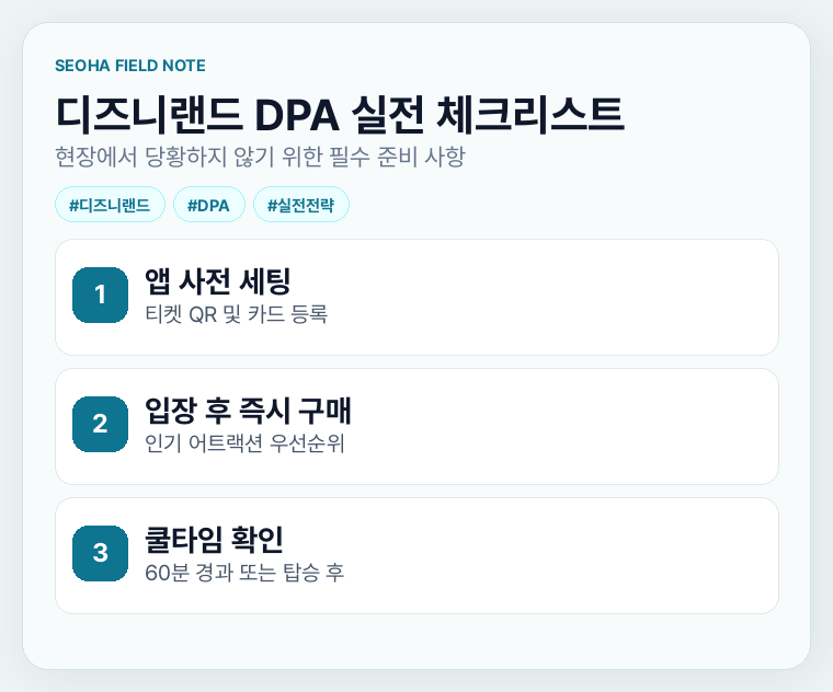 디즈니랜드 DPA 실전 체크리스트