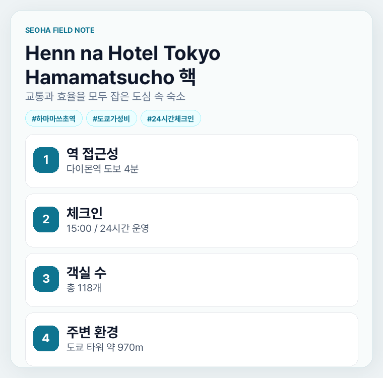Henn na Hotel Tokyo Hamamatsucho 핵
