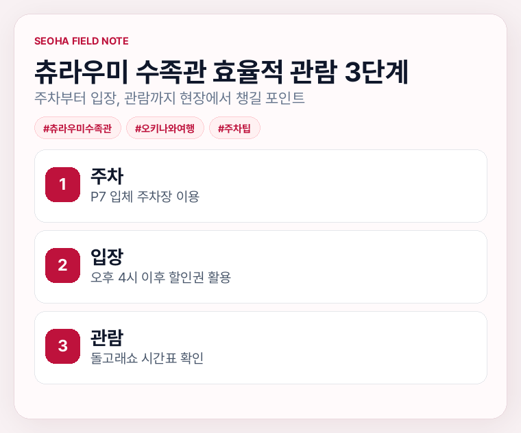 츄라우미 수족관 효율적 관람 3단계