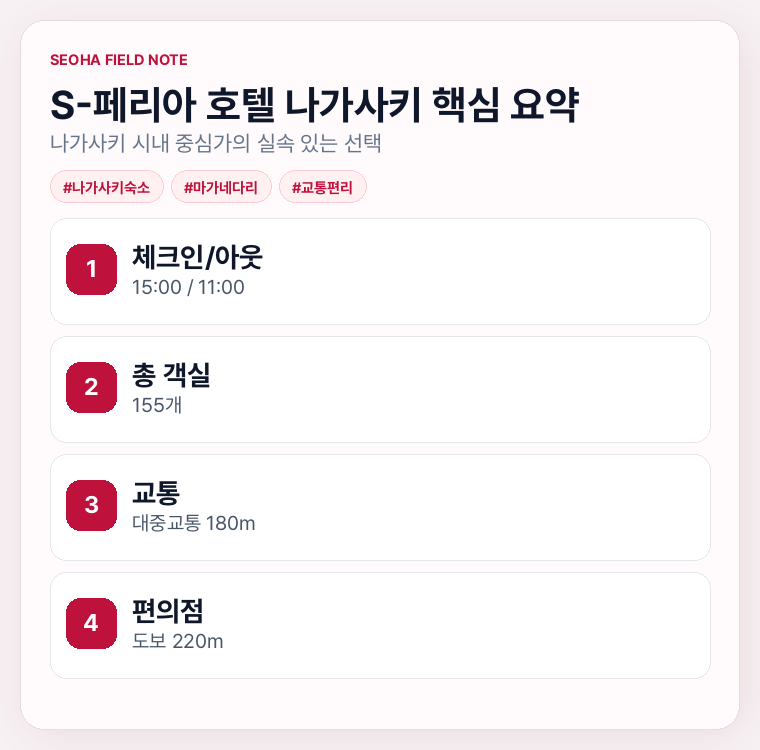 S-페리아 호텔 나가사키 핵심 요약