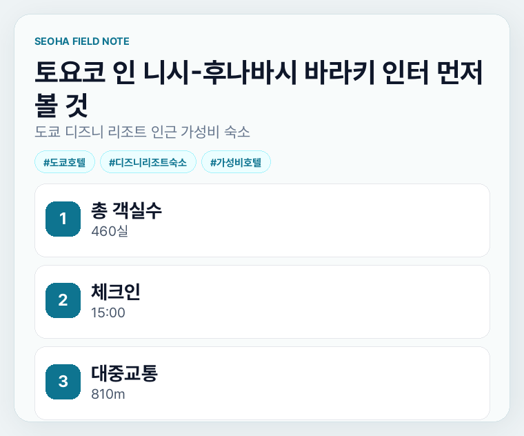 토요코 인 니시-후나바시 바라키 인터 먼저 볼 것
