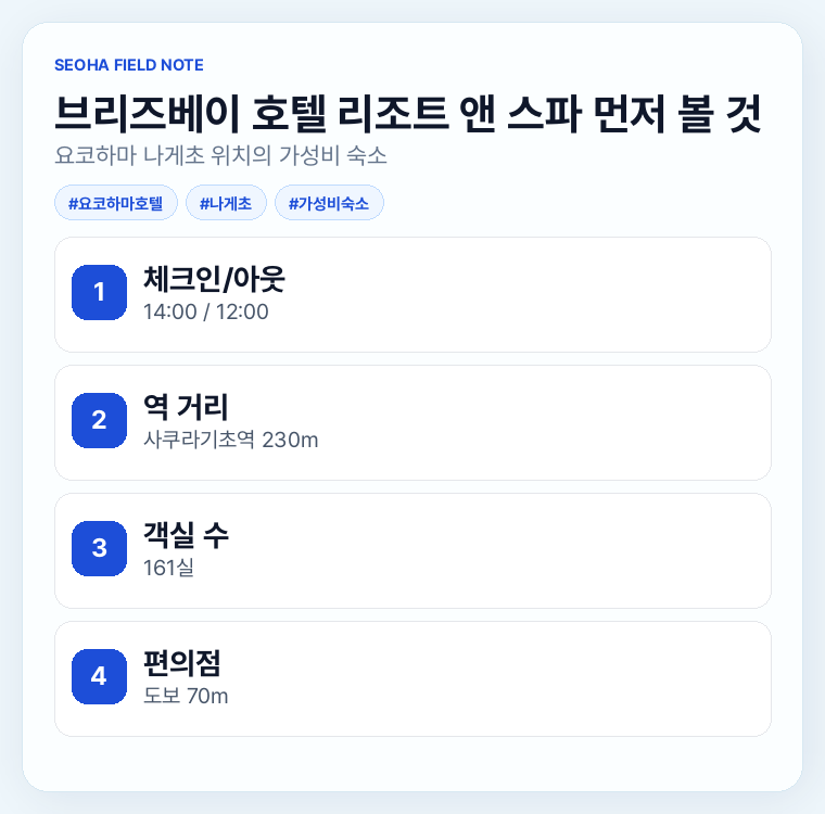 브리즈베이 호텔 리조트 앤 스파 먼저 볼 것